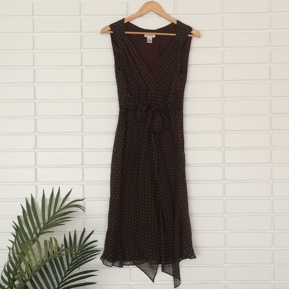 Harold’s Dresses & Skirts - Harold’s Teal & Brown Polk-a-Dot Long Dress